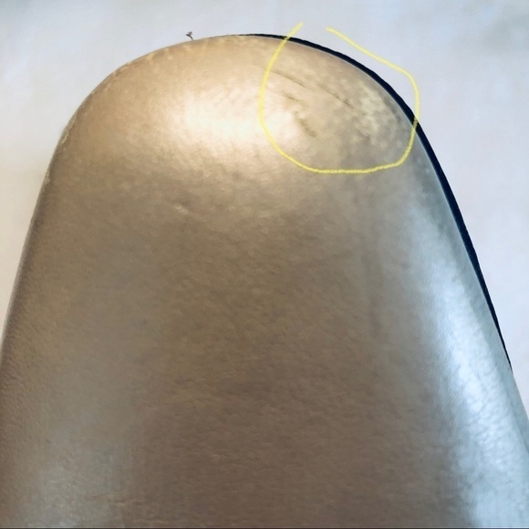 Vaneli Slingback Low Heel Shoe Metallic Beige Mesh Sides Round Toe size 8 - Picture 12 of 12